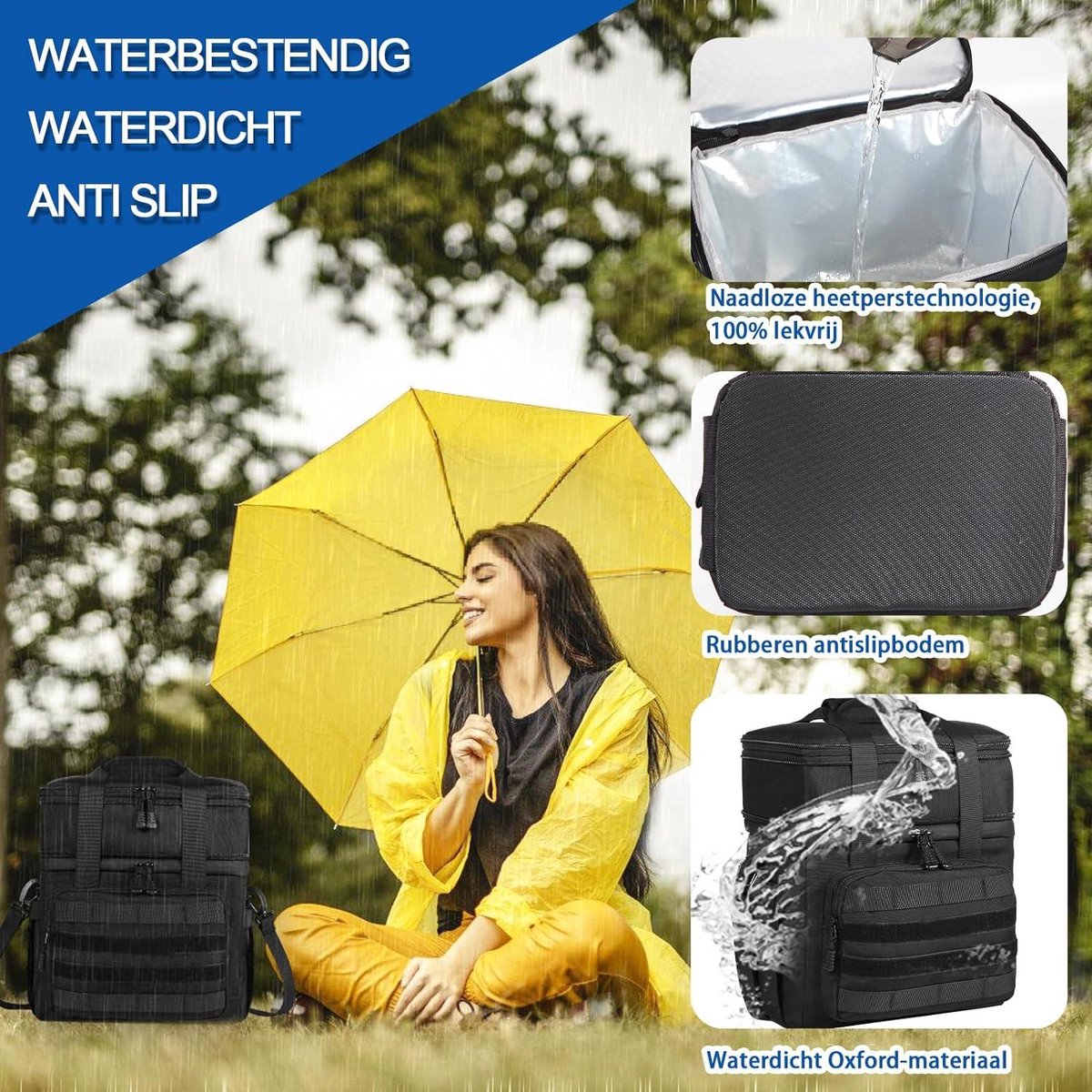 Geïsoleerde Koelrugzak Thermische Koeltas 21L - Zachte Picknickrugtas