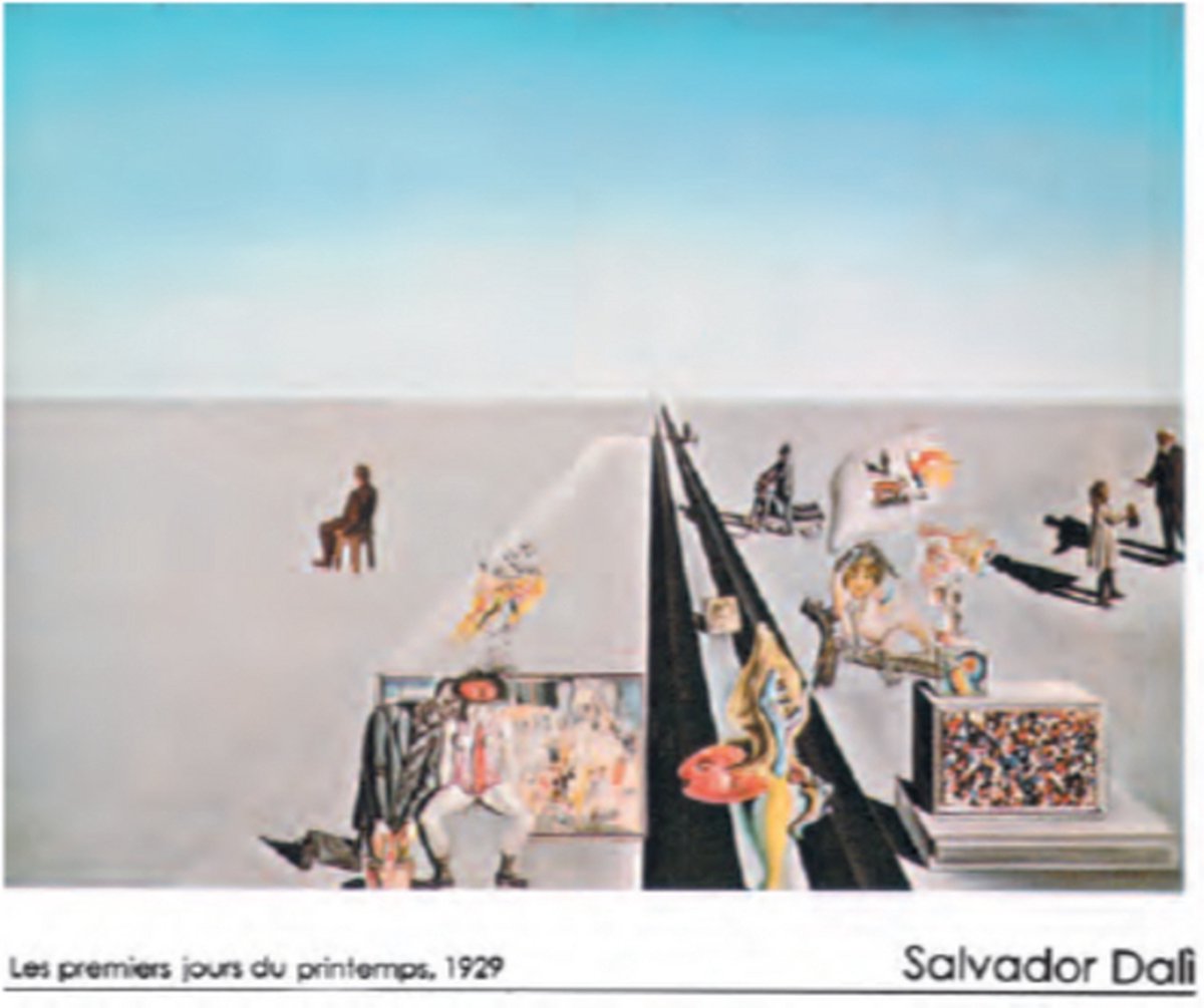 Salvador Dalí - De eerste dagen van de lente - Kunstposter - 40x50 cm