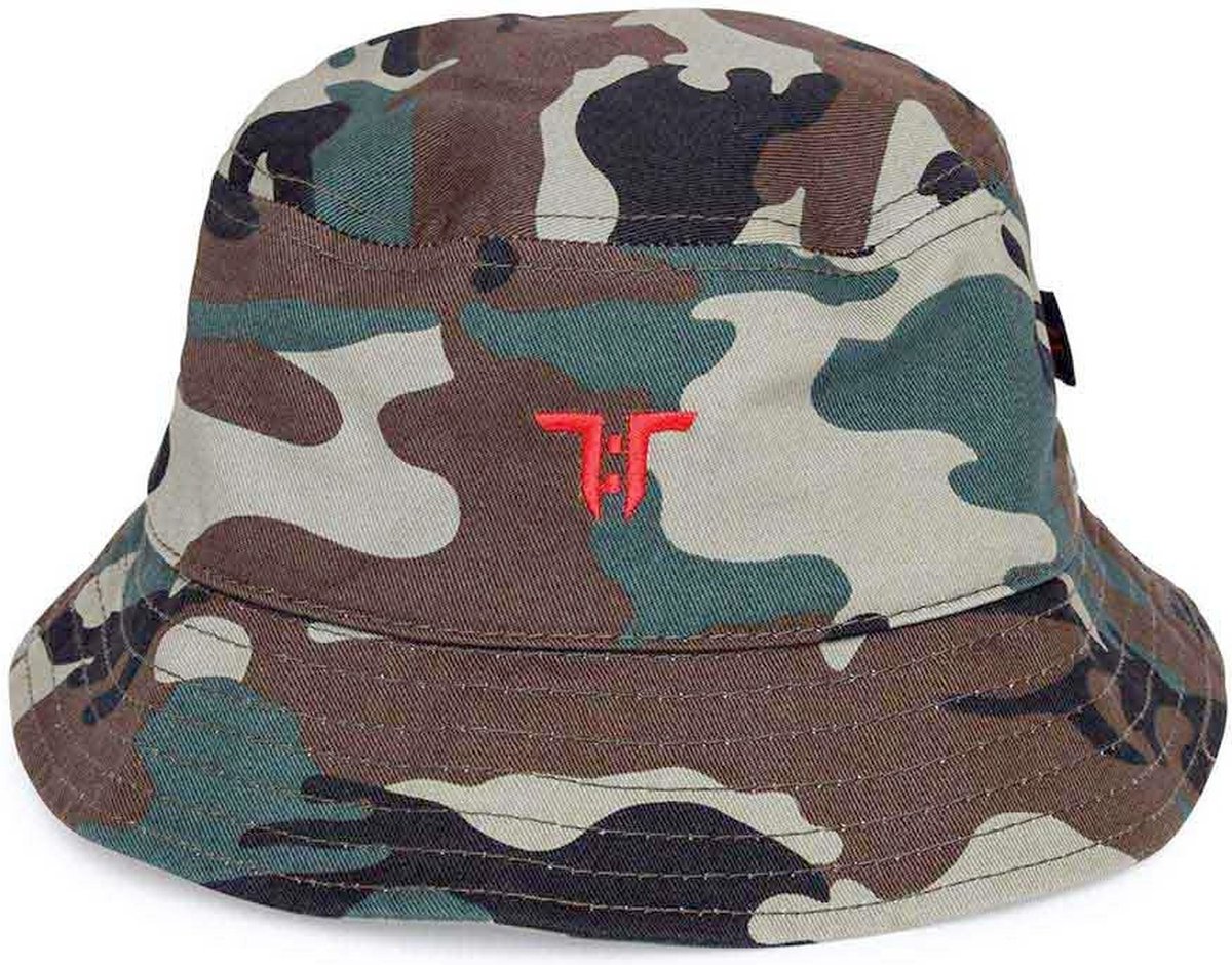 Tokyo Time - TT Logo Bucket Hat / Vissershoed Kids - Bruin/Groen