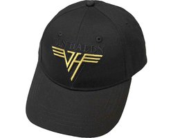 Van Halen - Text & Yellow Logo Snapback Pet - Zwart