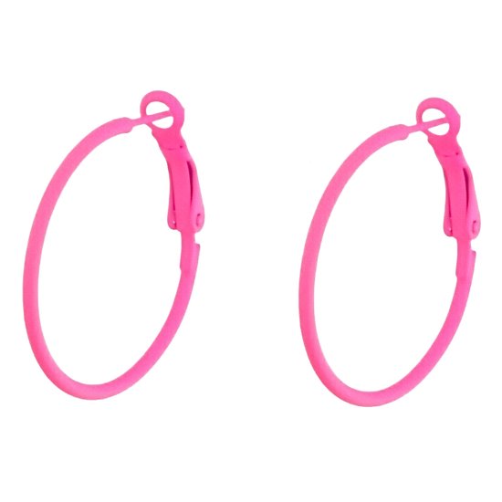 Behave Boucles d'oreilles - boucles d'oreilles - rose fluo - 3 cm
