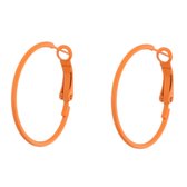 Behave - Oorbellen - Oorringen - Dames - Neon Oranje - Trendy Statement - Lichtgewicht - 3 cm