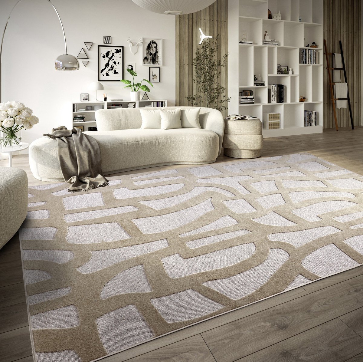 Flycarpets Villeroy & Boch - Laagpolig Vloerkleed - Therese - Creme - 200x290 cm