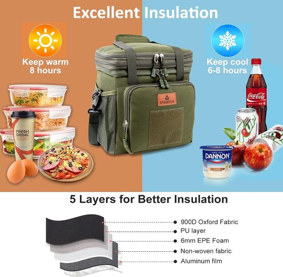 Grote Koeltas, Geïsoleerde Lunchbox, Koeltas Voor Volwassenen, Mannen Grote Koeltas, Geïsoleerde Lunchbox, Koeltas Voor Volwassenen, Mannen
