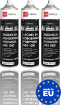 Bitumen Undercoating Auto Spuit - 3 x 500ml - MADE in EU - Anti Roest - Steenslag Autobodem Coating - Chassis Roestbescherming - Corrosiebescherming