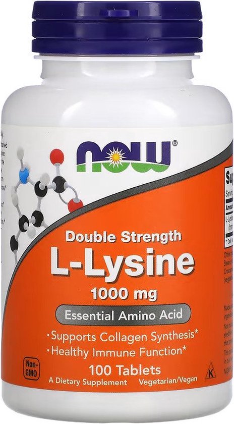 Now Foods L-Lysine 1000mg (100 Tabs) Unflavored - Aminozuren - Aminozuur-Mix