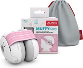 Alpine Muffy Baby Gehoorbescherming - Oorbeschermers Baby - Geschikt voor Baby en Peuter vanaf 12 maanden - Gecertificeerde Baby Gehoorbescherming - 23 dB Voor Maximale Gehoorbescherming - Verstelbaar - Roze