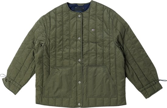 Tommy Hilfiger TJW Vertical Quilted Dames Jas - Groen - Maat M
