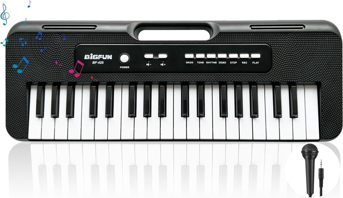 Muziekpiano Met Microfoon Met Audiofunctie Draagbaar Educatief Speelgoed