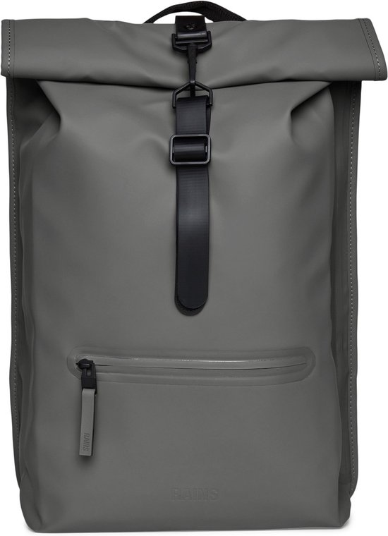 Rains Rolltop Backpack W3 Unisex Rugzak - Grey - 13 Liter