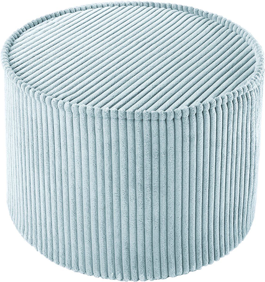 Wigiwama Corduroy Pouffe / Poef - Ø40x25cm - Peppermint Green