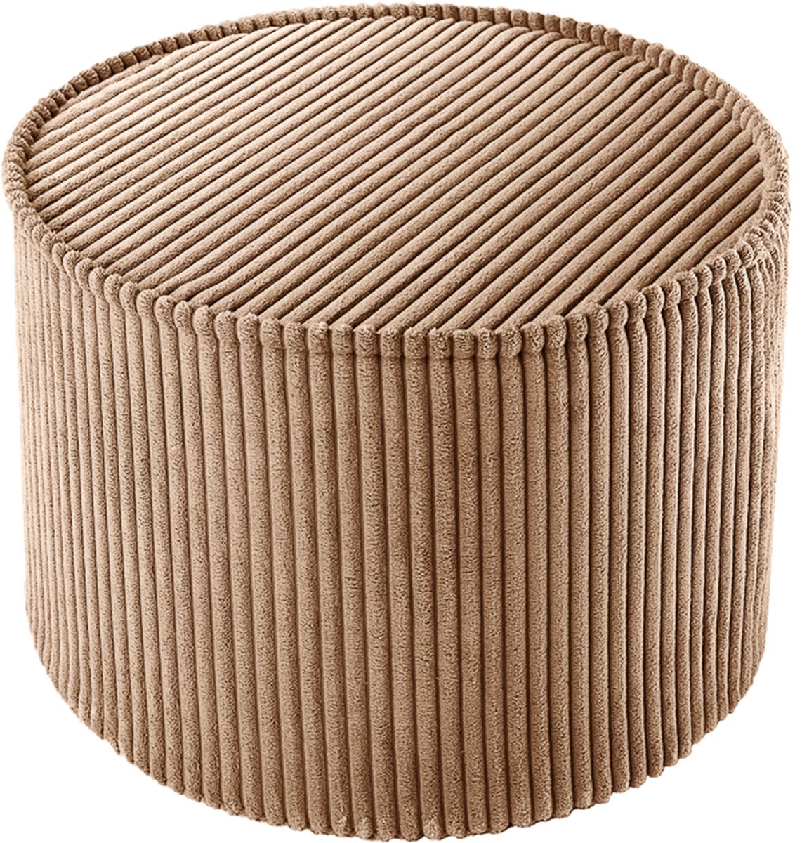 Wigiwama Corduroy Pouffe / Poef - Ø40x25cm - Toffee