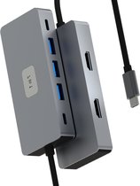 Rolio USB C Hub - Dual Monitor - 2x HDMI 4K - 2x USB-C - 3x USB 3.0