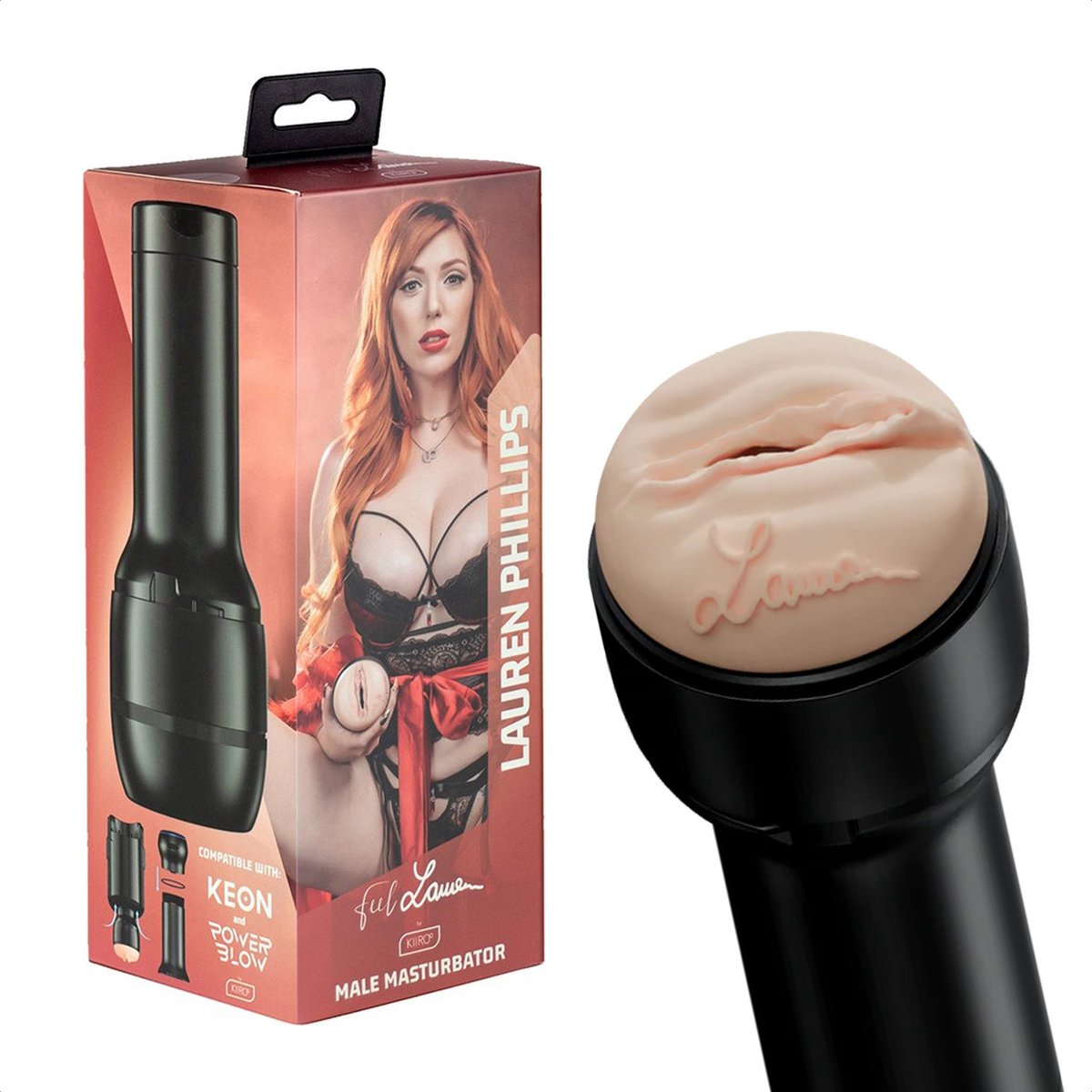Kiiroo Pocket Pussy Lauren Philips - Masturbator voor Man - Realistisch en Zacht - Geoptimaliseerd voor Keon en PowerBlow - FeelStar Masturbators
