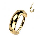 Piercing titanium dome clicker ring 1.2x8 - goud - LMPiercings