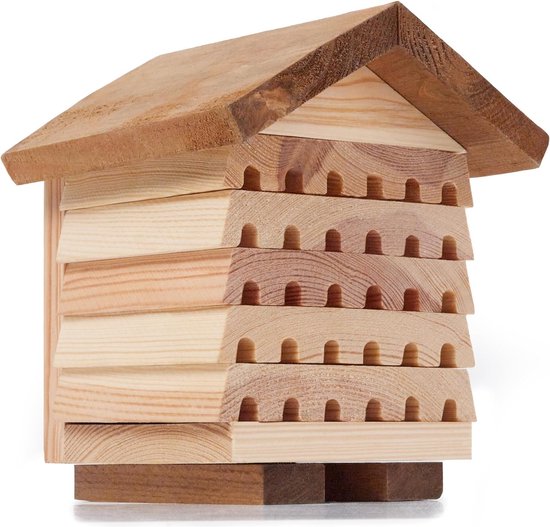 Insectenhotel nestkast wilde bijen - Houten bijenhotel voor in de tuin