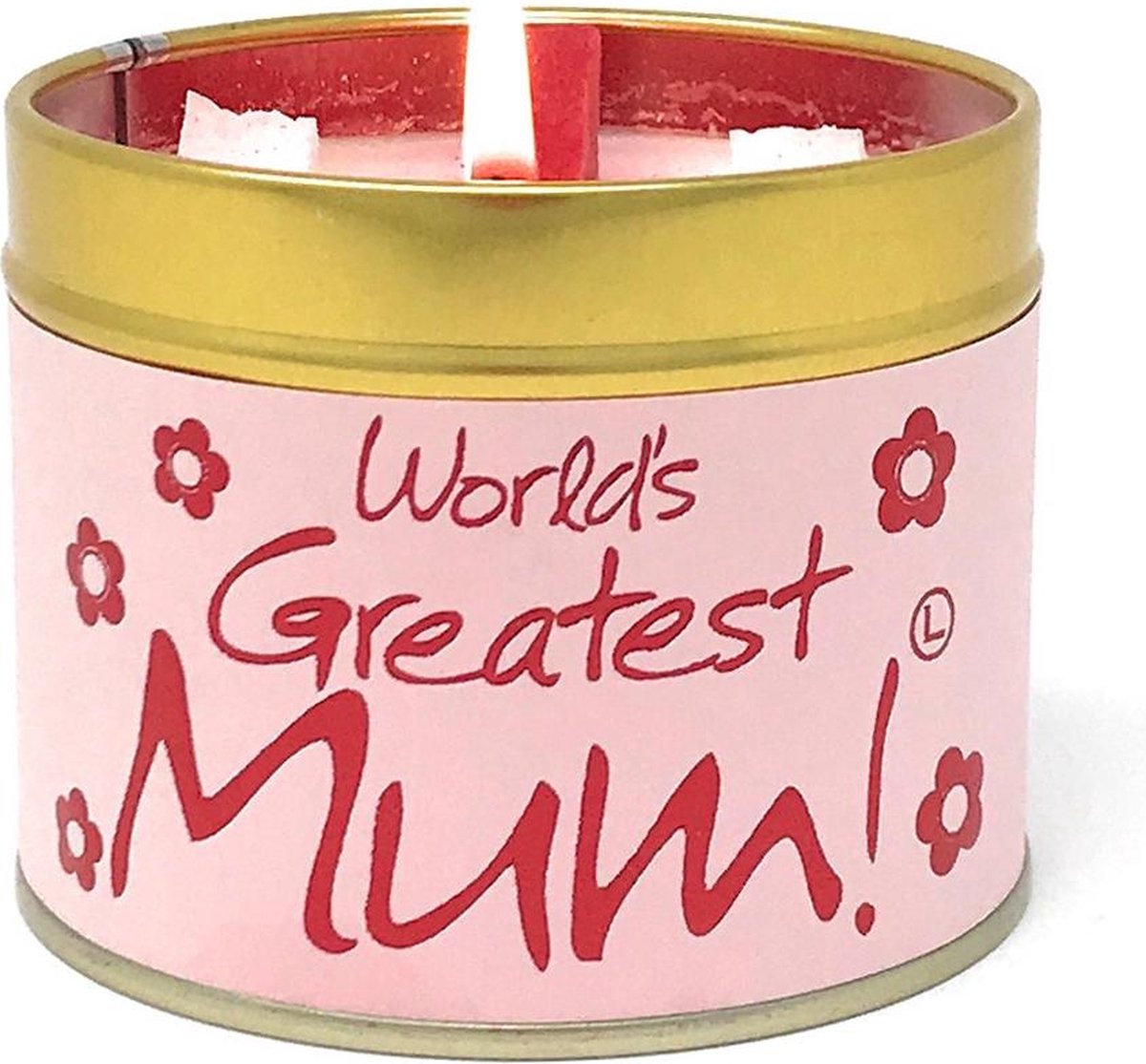 LILY FLAME - Geurkaars in blikje - World's Greatest Mum! - 35 branduren
