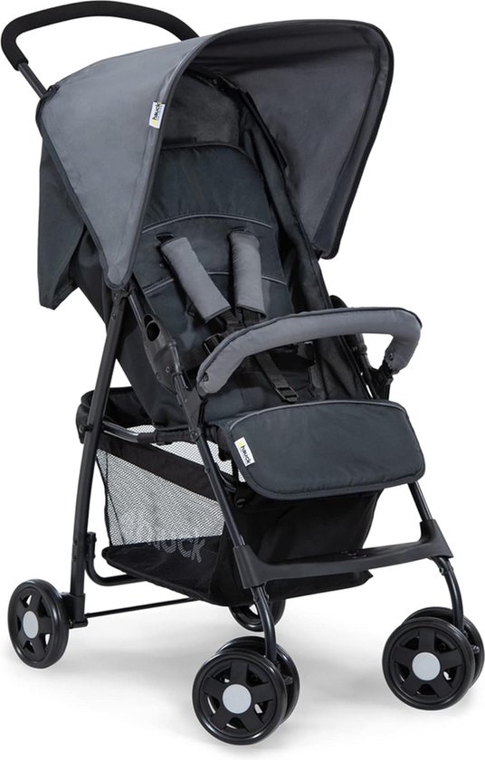 Hauck Sport Lichte Buggy, Tot 15 kg, Met Ligfunctie, Klein Inklapbaar, Zonnekap, Grote Mand, Grijs