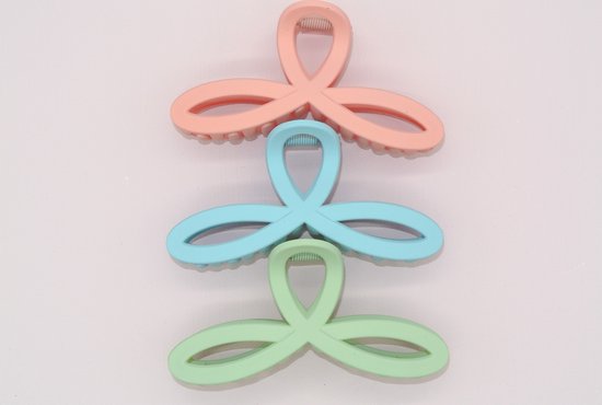Yehwang - haarklem - haaraccessoire - 11 cm - 3 stuks - blauw - groen - roze - meisjes - dames - mode