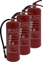 Schuimblusser 6 liter van Mexxo - Inclusief keuringssticker en bevestigingsbeugel - 3 stuks - Voldoet aan de wettelijke eisen