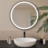 Tulup Ronde LED Spiegel naar de Woonkamer 60 cm Badkamer Muur Spiegel Slaapkamer - Warm wit