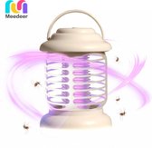 Meedeer Muggenlamp-UV- Muggenlamp Met Zijn 390 Mm Golflengte-USB Elektrische Muggenlamp -Muggenvanger - Insectenlamp-Insectenvanger-Muggenmoordenaarlamp Voor Thuis, Keuken, Restaurant, Bakkerij, Balkon, Terras, K (Kleur: Wit)