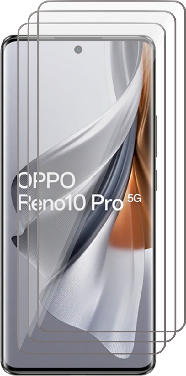 Screenprotector geschikt voor Oppo Reno 10 / 10 Pro - 3x Glas Screen Protector