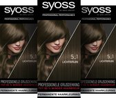 Bol.com Syoss Baseline - 5-1 Lichtbruin - Permanente Haarverf - Haarkleuring - 3 stuks aanbieding