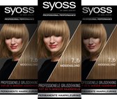 Bol.com Syoss Baseline - 7-6 Middenblond - Permanente Haarverf - Haarkleuring - 3 stuks aanbieding