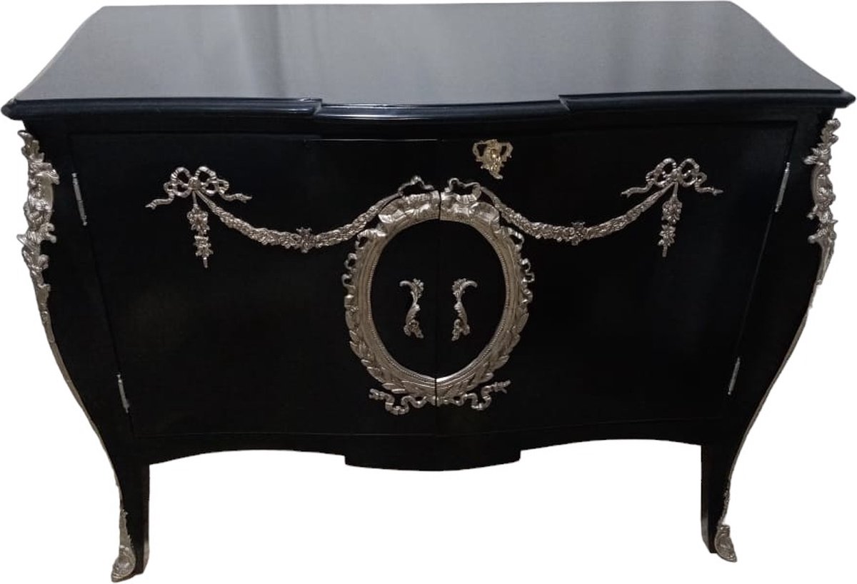 Barok luxe zwarte commode
