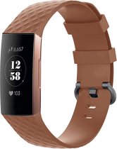 Siliconen bandje - Fitbit Charge 3/4 - Maat M/L Coffee