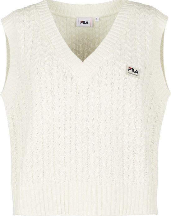 Fila Damen Weste Tarragona Knitted Cropped Vest Cloud Dancer-S