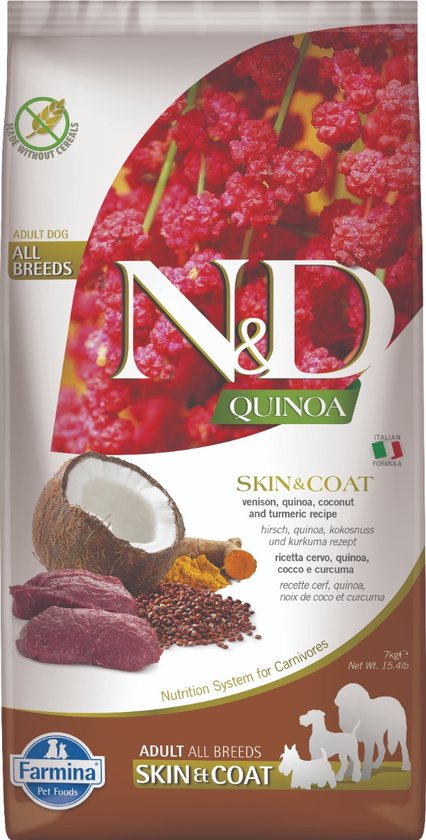 Farmina N&D Dog Quinoa Skin & Coat Venison 7kg