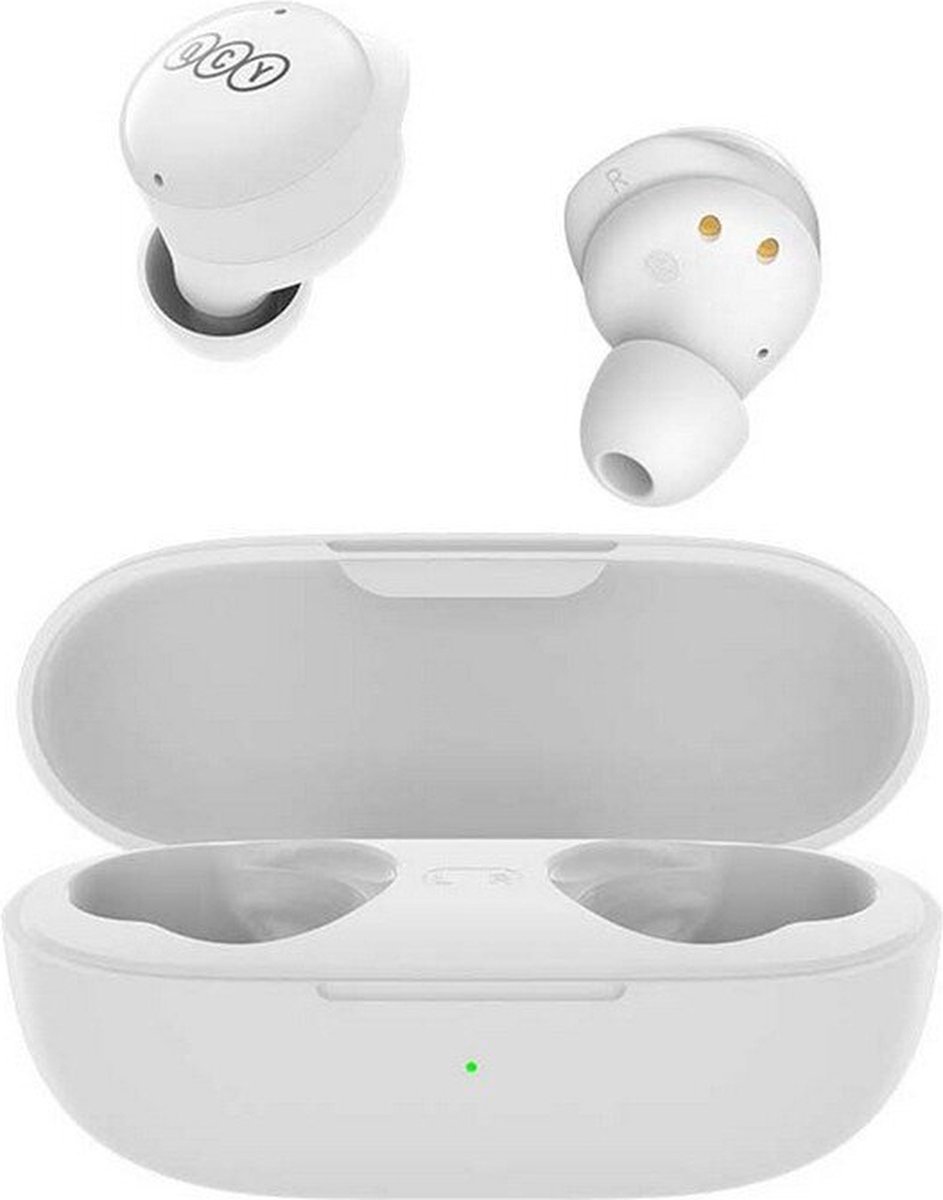 QCY T17 True Wireless Bluetooth 5.1 Earbuds - Volledig Draadloos In-Ear Oortjes - T2C Opvolger - Siliconen Oordopjes - Universeel Apple/Samsung/Android/iPhone - Wit