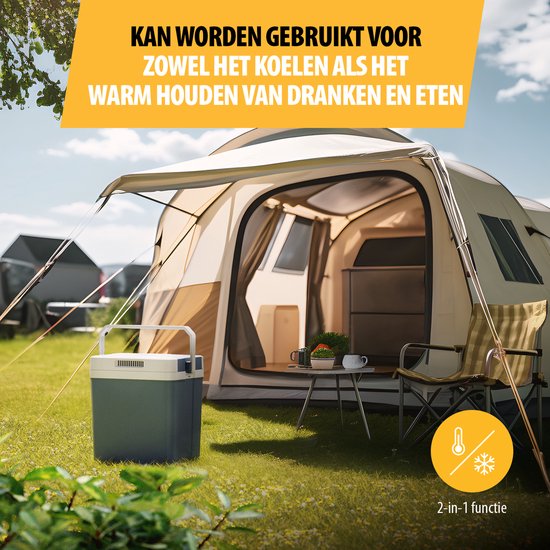 Tristar Koelbox KB-7524 - 24 liter inhoud - Elektrische Frigobox voor thuis en onderweg - Coolblox Thermo-elektrisch - 12V Autolader en 230V Stopcontact - Koelt & Verwarmt - Grijs van Tristar — afbeelding 5