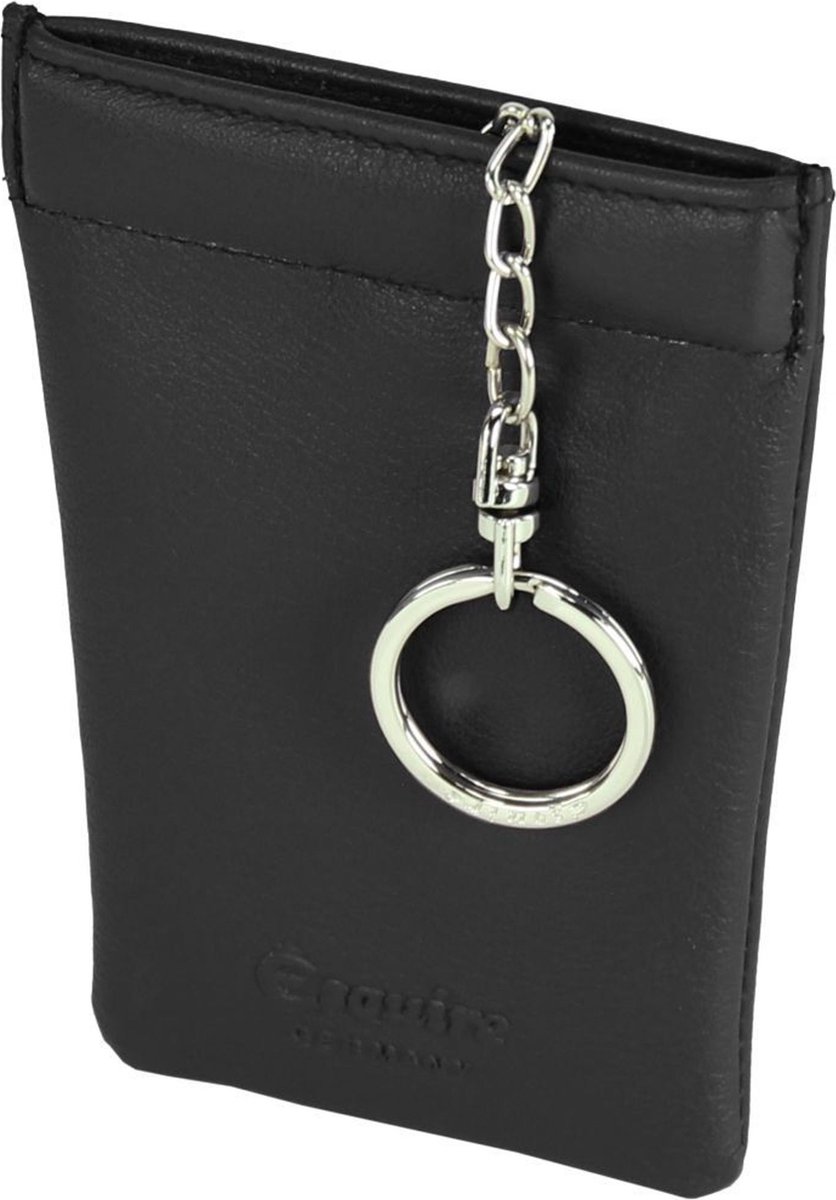 Esquire Logo sleuteletui leer 8 cm - schwarz