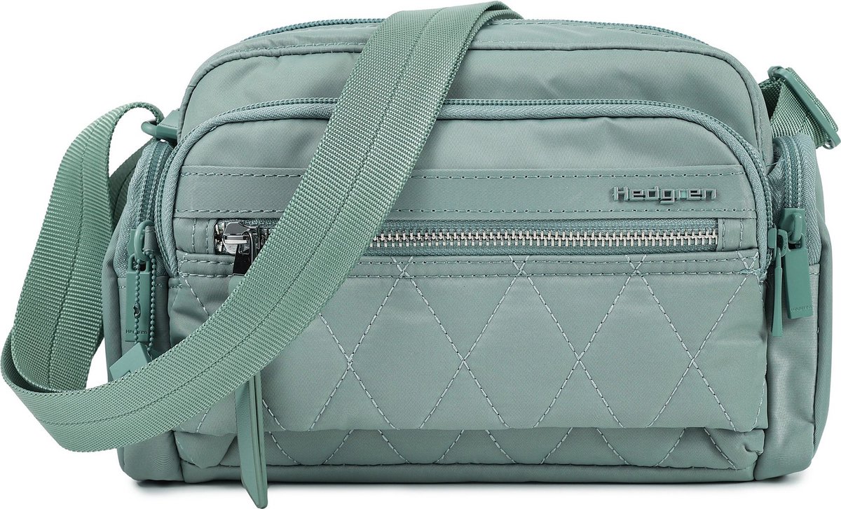 Hedgren Schoudertas Emily Multipockets Crossover RFID Quilted Sage Mintgroen