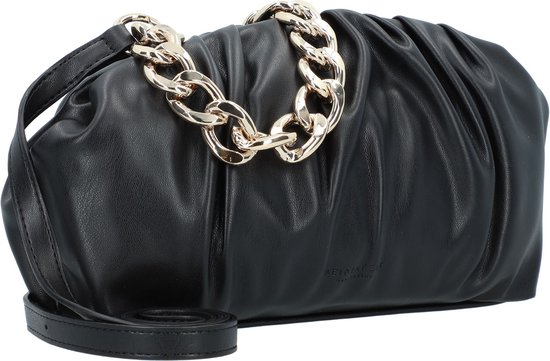 SEIDENFELT MANUFAKTUR Sac à main Sac à épaule bandoulière Eke Clutch Black / Gold Noir