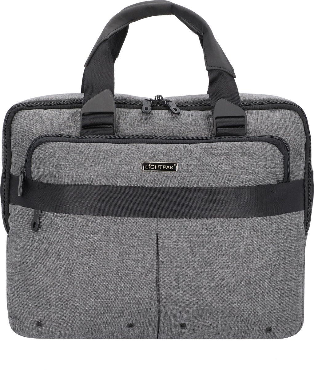 Lightpak laptoptas - WOOKIE - polyester - grijs - JU-46166