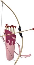 PIJL EN BOOG uitrusting met rug koker roze voor pijlen met 10 pijlen