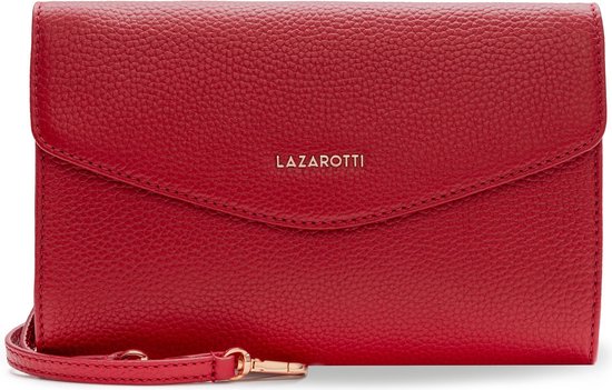 Lazarotti Cuir Pochette Sac à épaule bandoulière Bologna Leather Clutch Red Rouge