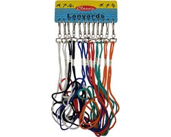 Keycords | Lanyards | Set van 12 stuks in 6 kleuren