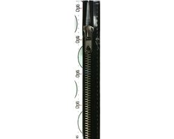 Opti 8055 M60 nikkelkleurige metaalrits 6mm niet deelbaar 14 cm zwart