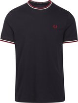 Fred Perry - T-Shirt M1588 Navy T55 - Heren - Maat M - Modern-fit