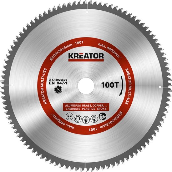 Foto: Kreator krt020506 zaagblad hout 305mm100t