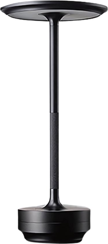 Lampe de table Goliving sur batterie - Rechargeable et dimmable - Résistant aux éclaboussures - S'adapte à tous les intérieurs - Économe en énergie - Hauteur 27 cm - Zwart