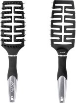 Max Pro Silver Detangler Brush - Professionele Ontklit Haarborstel voor Alle Haartypen - Zorgt voor Glanzend Resultaat