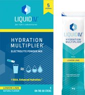 Liquid I.V. ® Hydration Multiplier ® Elektrolyten Poeder - Lemon Lime Flavour - gemakkelijk te openen stick, gebruik met 500 ml water - 6 sticks
