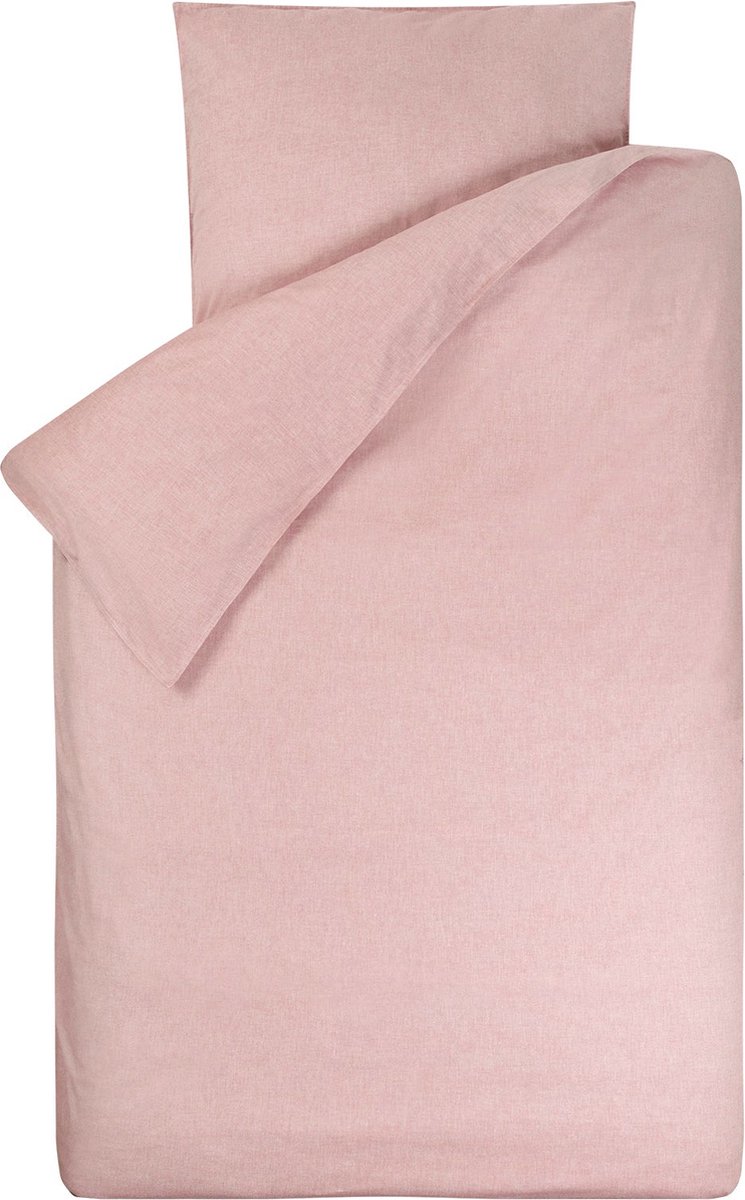 BINK Bedding Dekbedovertrek Bo peach 1-persoons 140 x 220 cm - Kussensloop 60 x 70 cm