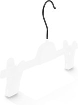 15 kleerhangers voor broeken - ruimtebesparend - kunststof clips - vrouwen - 36 cm trousers hangers